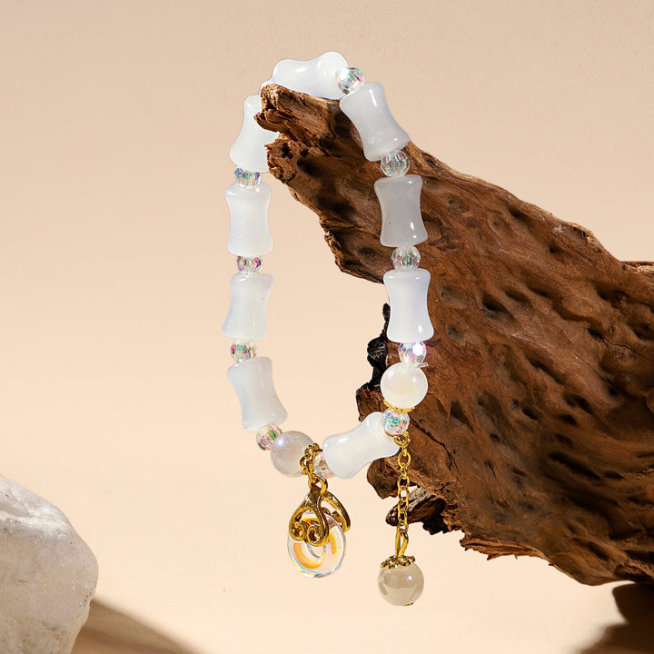 Lumi Barrel Charm Bracelet - Blue-White