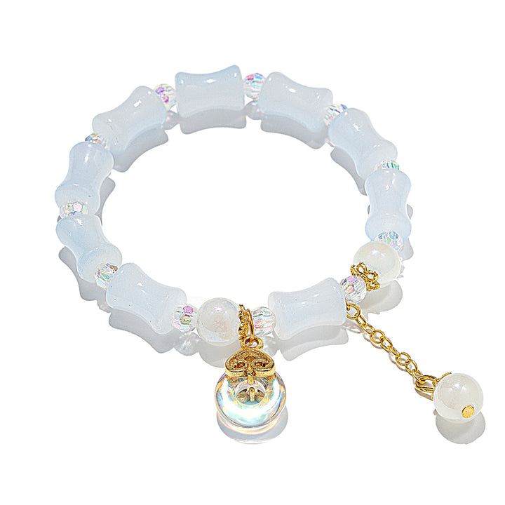 Lumi Barrel Charm Bracelet - Blue-White