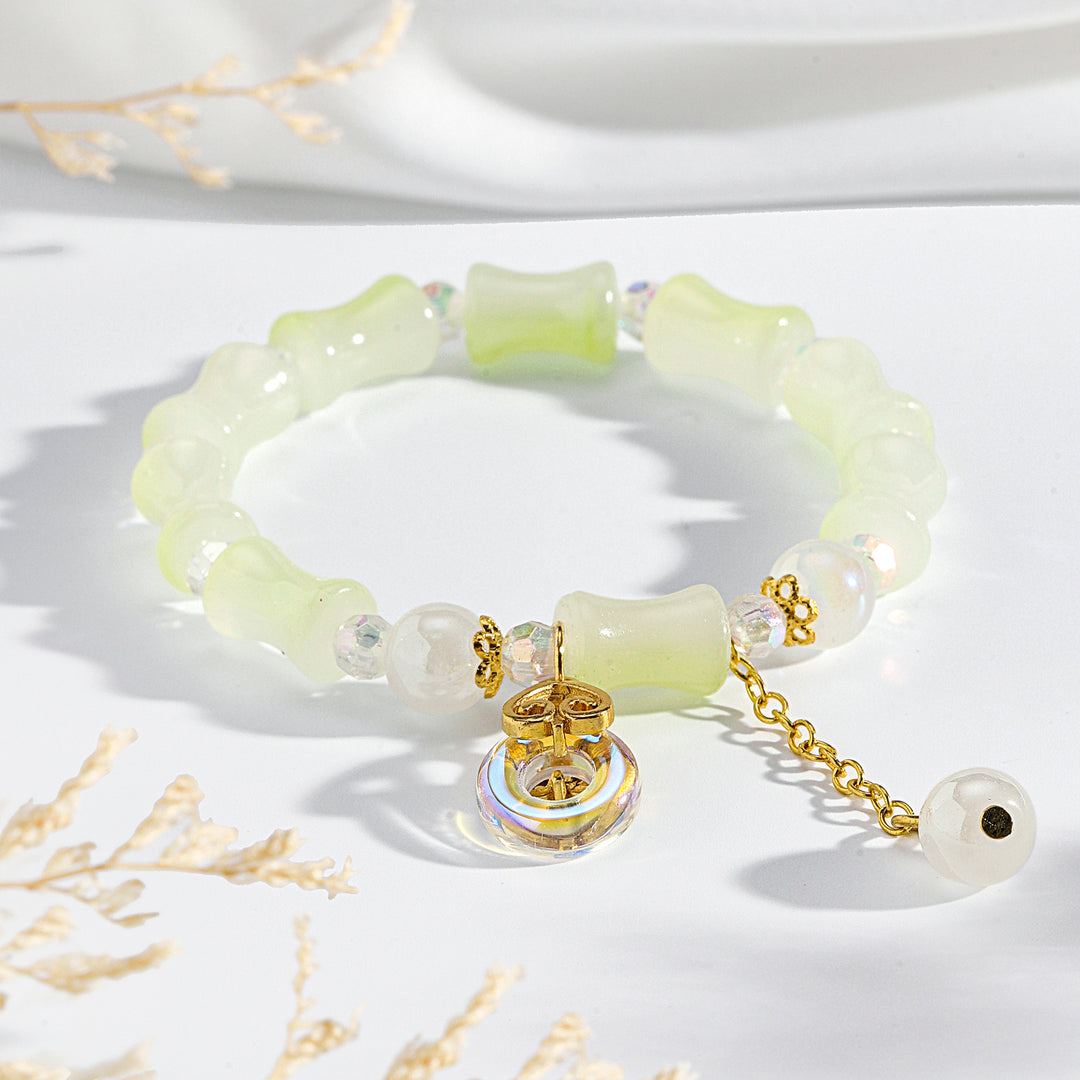 Lumi Barrel Charm Bracelet - Green