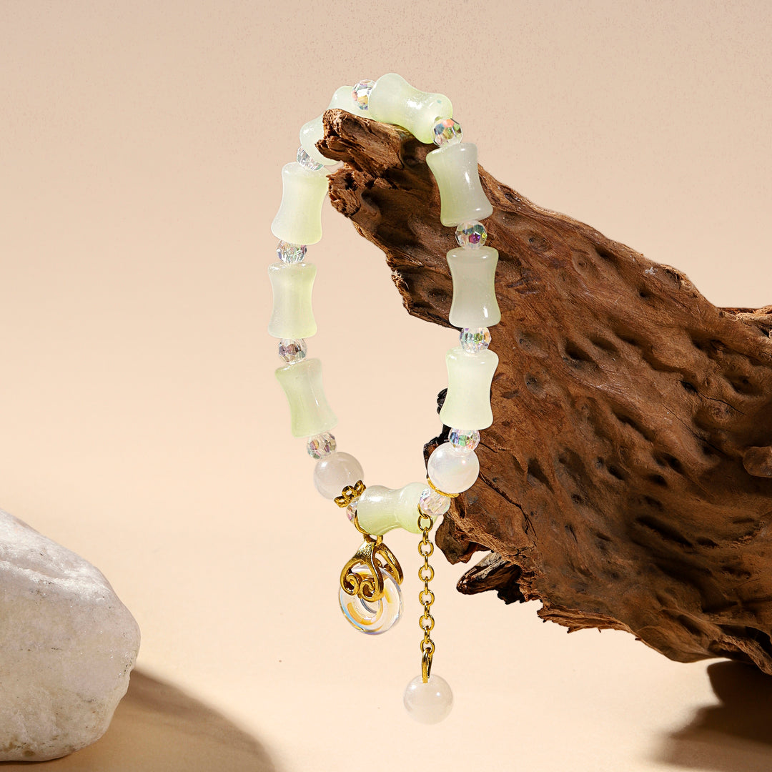 Lumi Barrel Charm Bracelet - Green