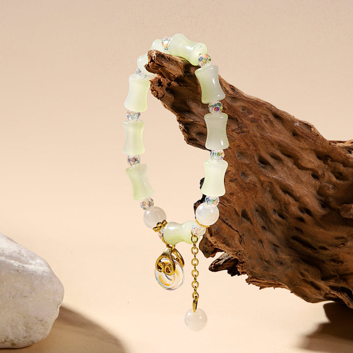 Lumi Barrel Charm Bracelet - Green