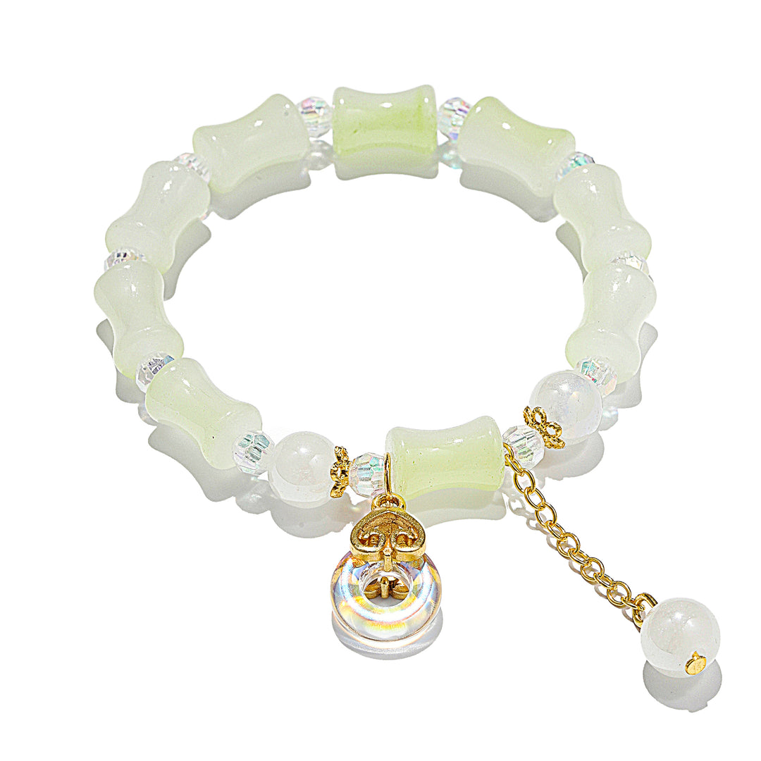 Lumi Barrel Charm Bracelet - Green