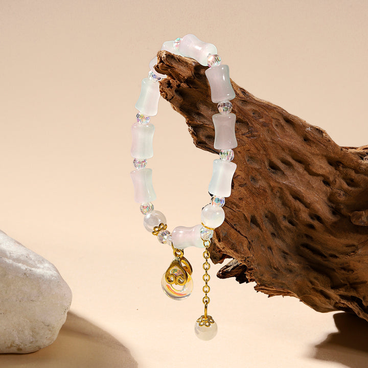 Lumi Barrel Charm Bracelet - Light Pink