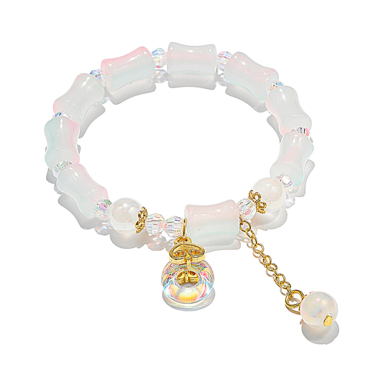 Lumi Barrel Charm Bracelet - Light Pink