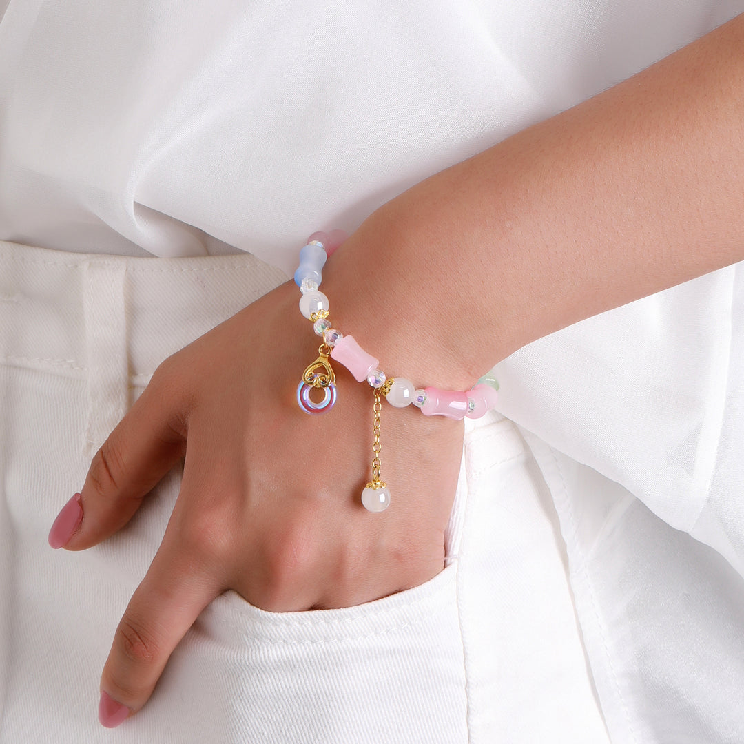 Lumi Barrel Charm Bracelet - Multicolor