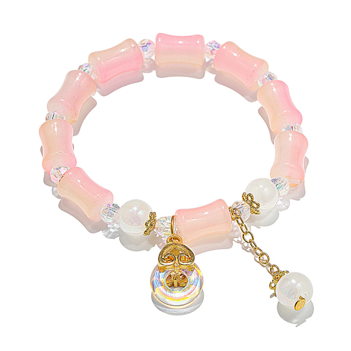 Lumi Barrel Charm Bracelet - Orange-White