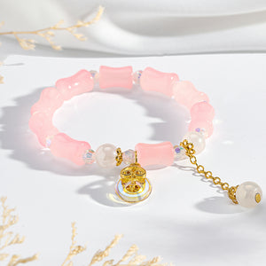Lumi Barrel Charm Bracelet - Pink