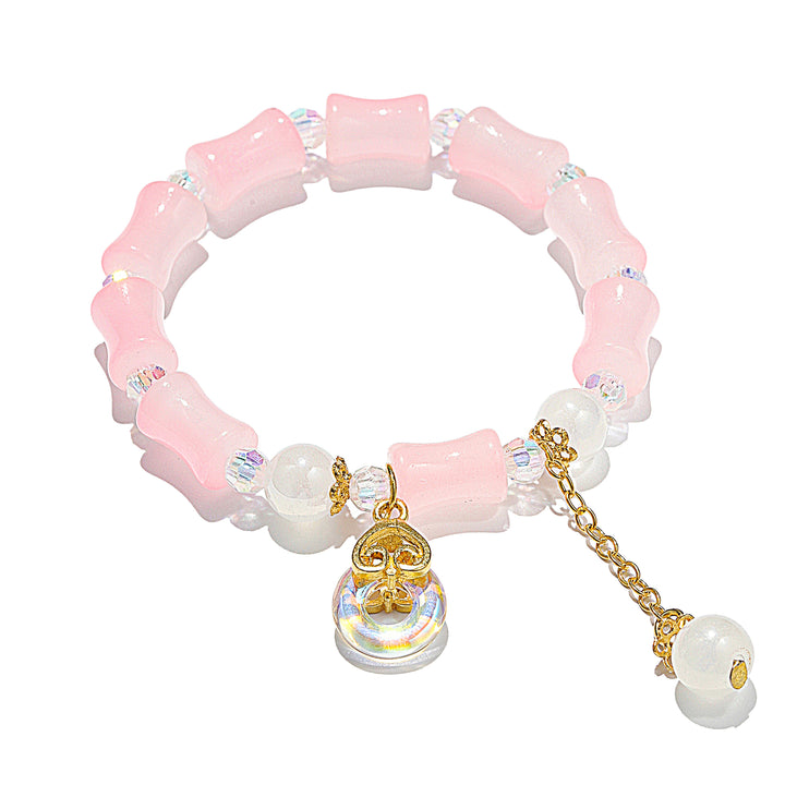 Lumi Barrel Charm Bracelet - Pink
