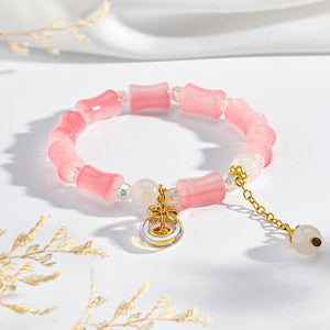Lumi Barrel Charm Bracelet - Red-Pink
