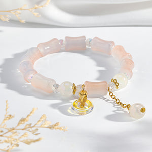 Lumi Barrel Charm Bracelet - White