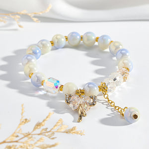 Pastel Butterfly Charm Bracelet - White Blue