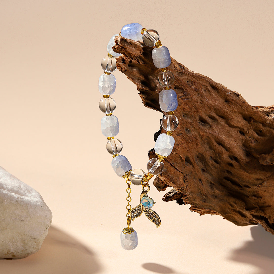 Pastel Mermaid Tail Charm Bracelet - Blue