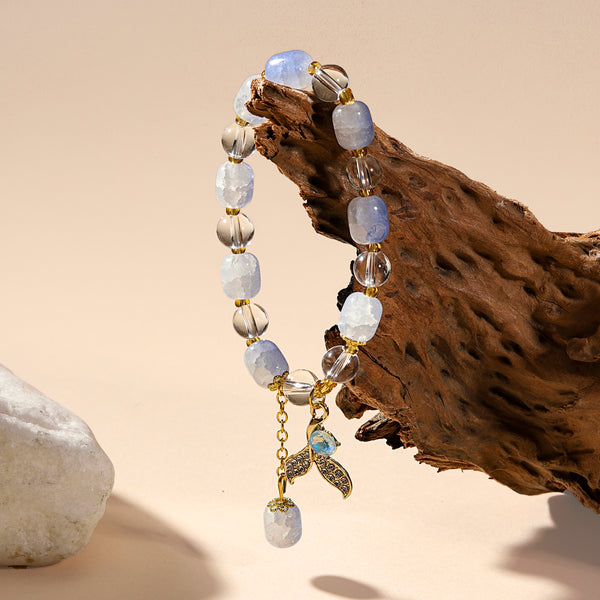 Pastel Mermaid Tail Charm Bracelet - Blue