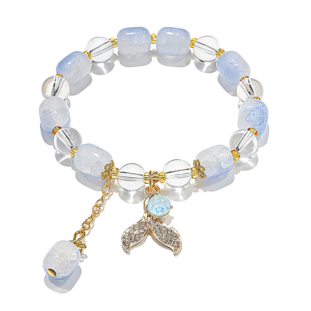 Pastel Mermaid Tail Charm Bracelet - Blue