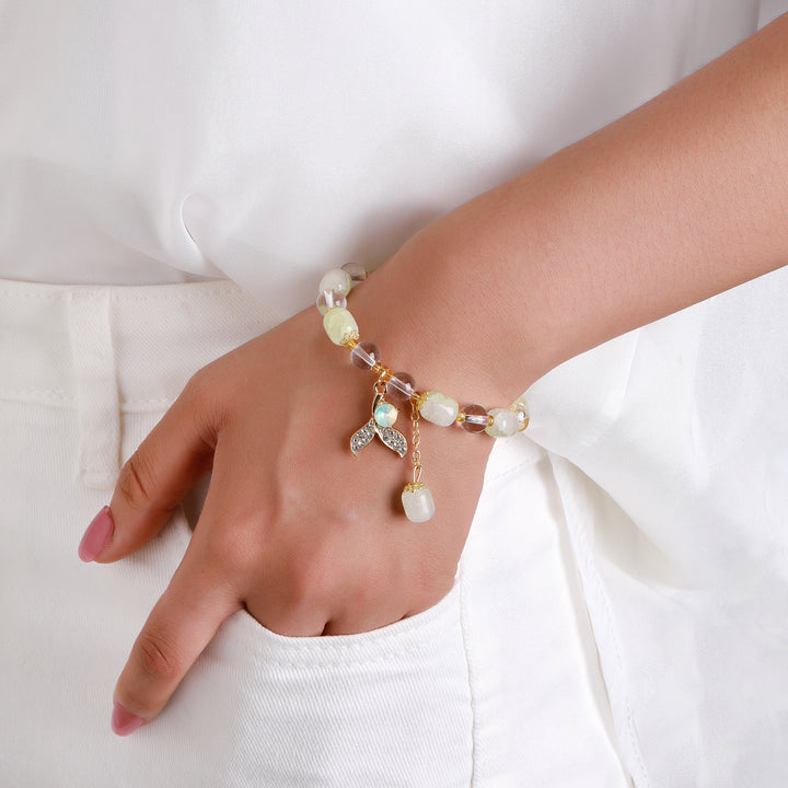 Pastel Mermaid Tail Charm Bracelet - Light Green