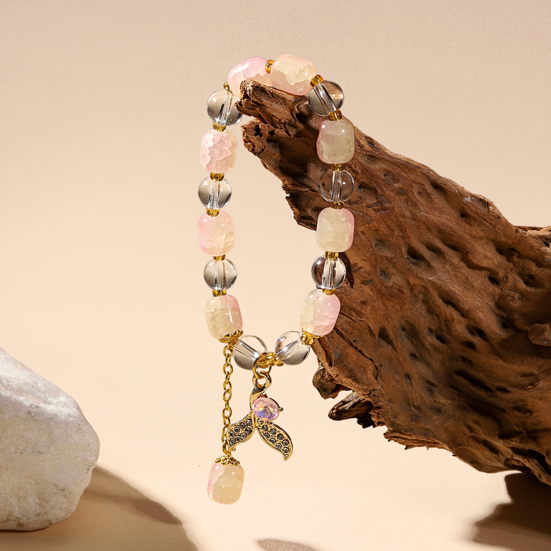 Pastel Mermaid Tail Charm Bracelet - Pink