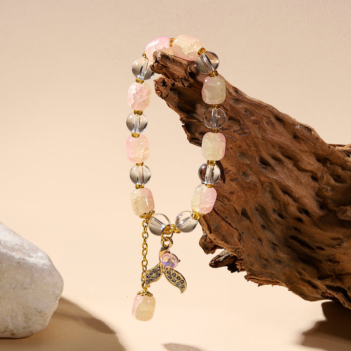 Pastel Mermaid Tail Charm Bracelet - Pink