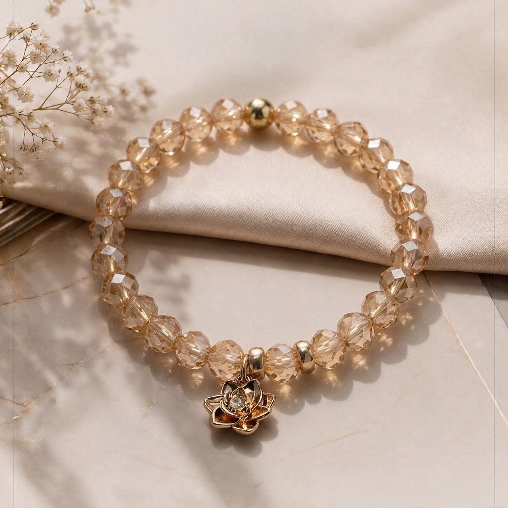 Ivory Bloom Lotus Bracelet