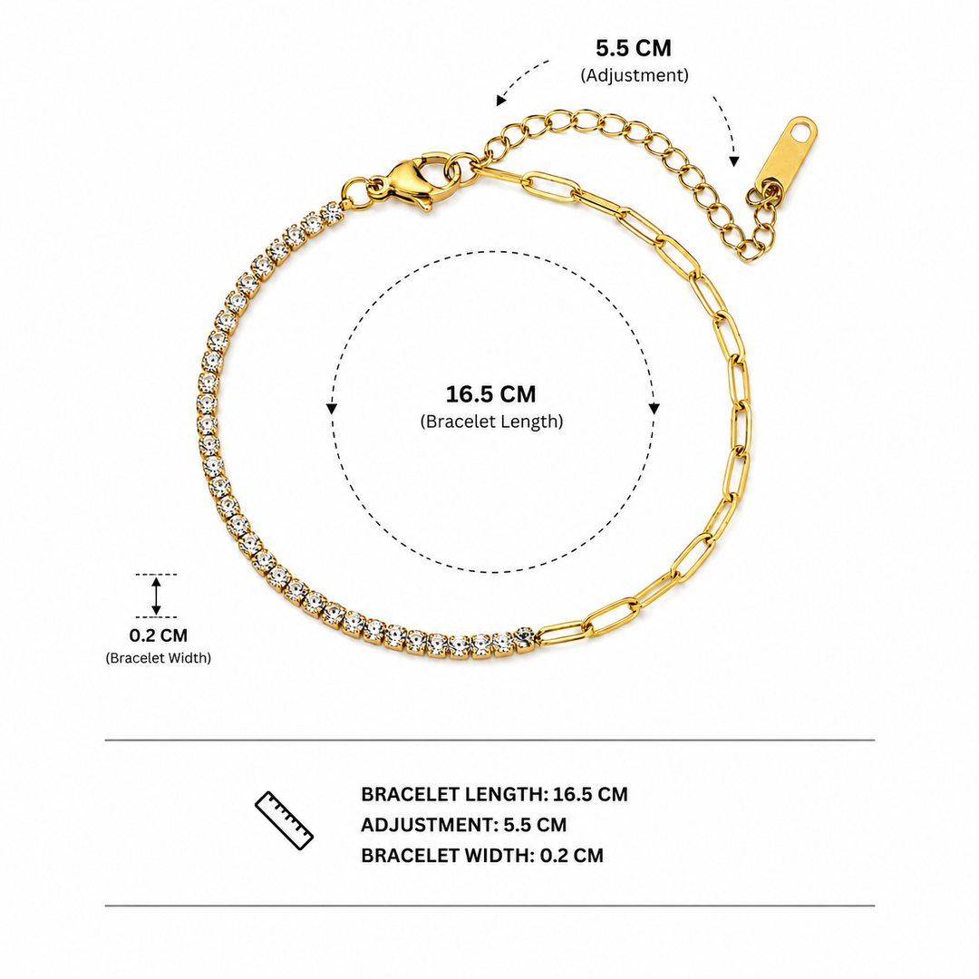 Serelle Paper Link Tennis Bracelet