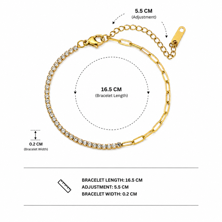 Serelle Paper Link Tennis Bracelet