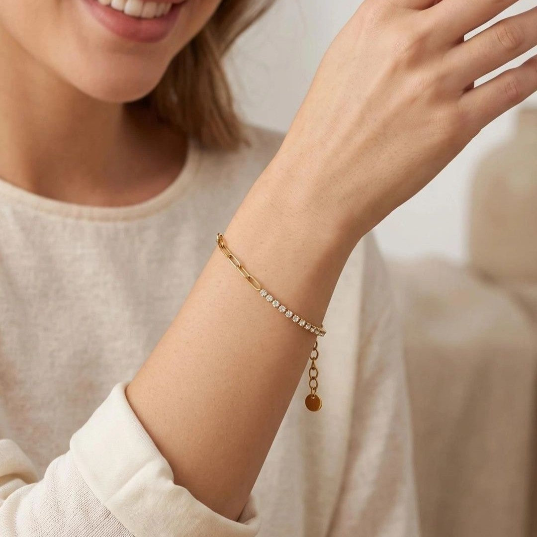 Serelle Paper Link Tennis Bracelet