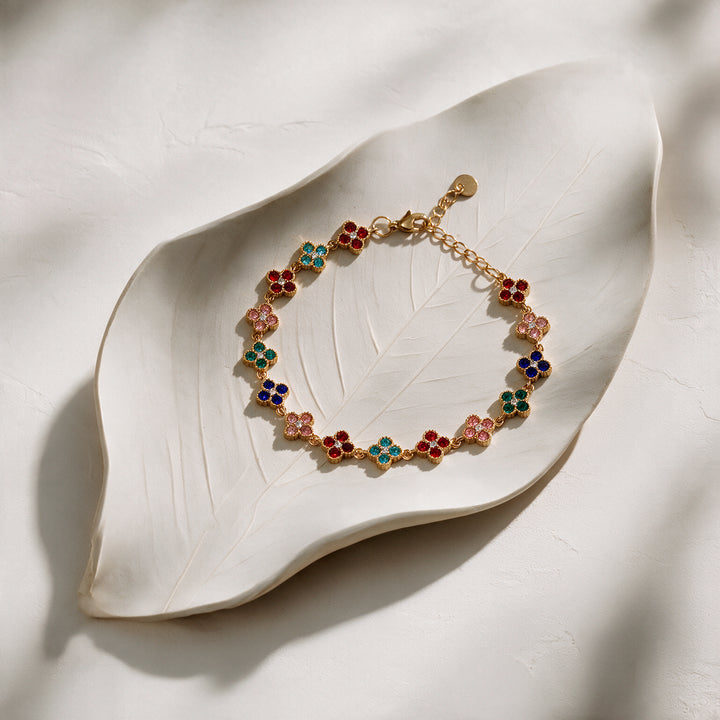 Confetti Bloom Clover Bracelet
