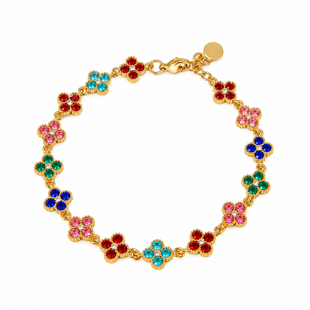 Confetti Bloom Clover Bracelet