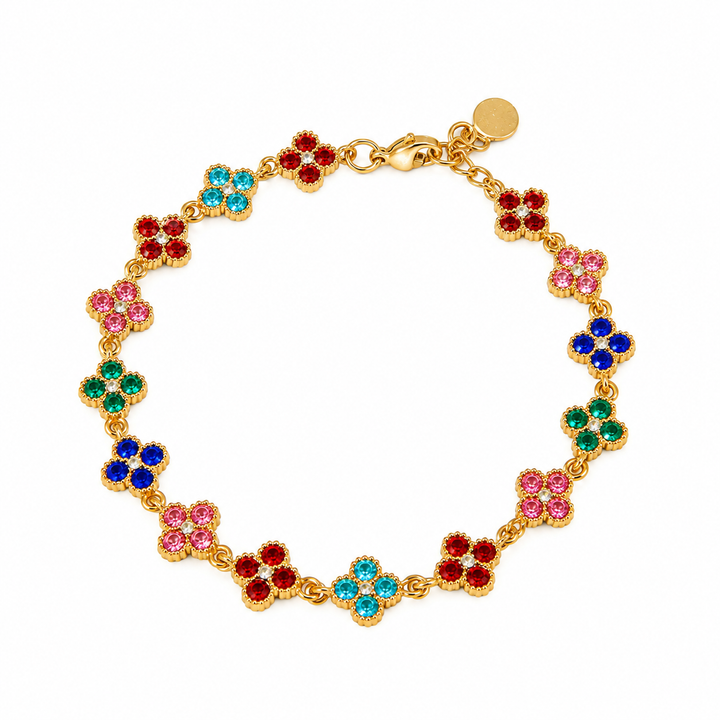 Confetti Bloom Clover Bracelet