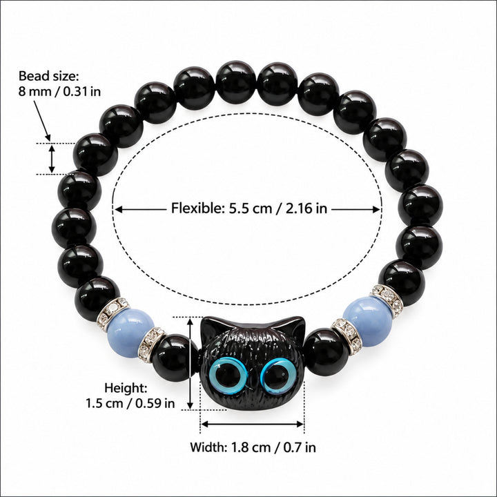 Luna Bright Blue Glowup Owl Bracelet