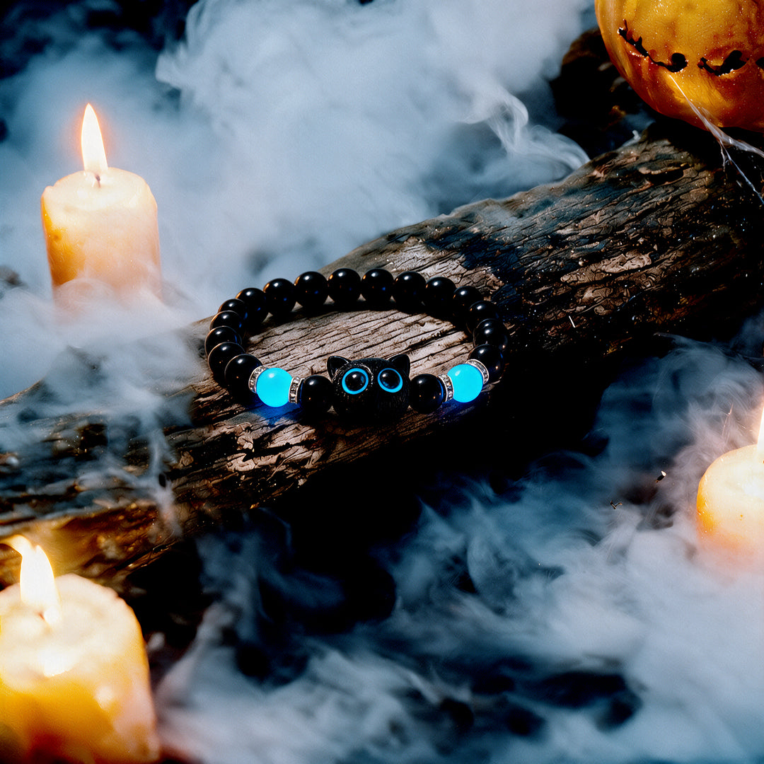 Luna Bright Blue Glowup Owl Bracelet