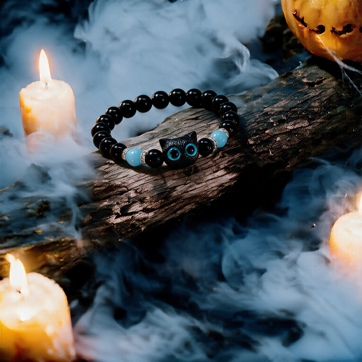 Luna Bright Blue Glowup Owl Bracelet