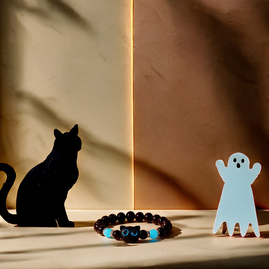 Luna Bright Blue Glowup Owl Bracelet