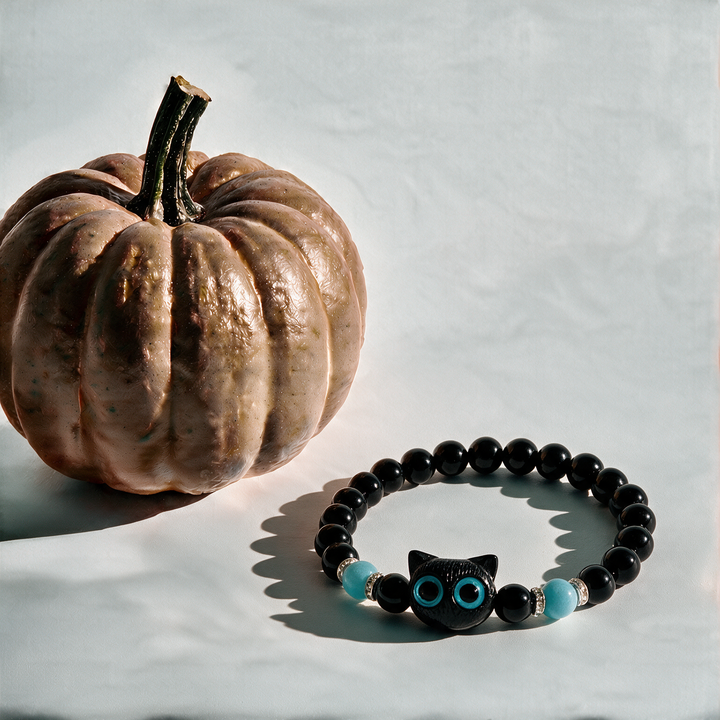 Luna Bright Blue Glowup Owl Bracelet