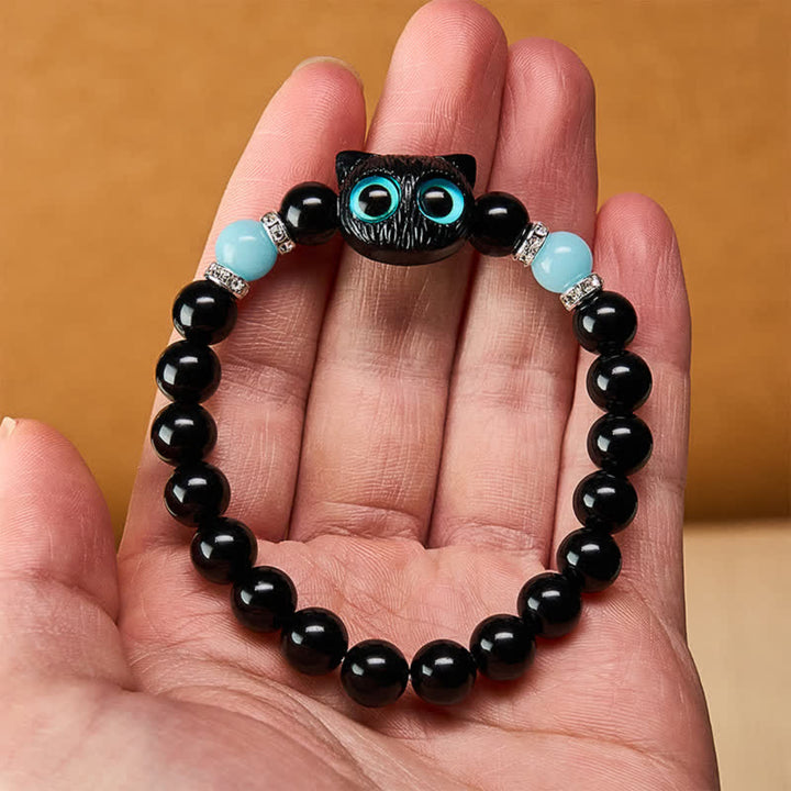 Luna Bright Blue Glowup Owl Bracelet