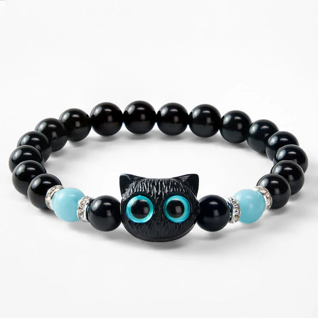 Luna Bright Blue Glowup Owl Bracelet