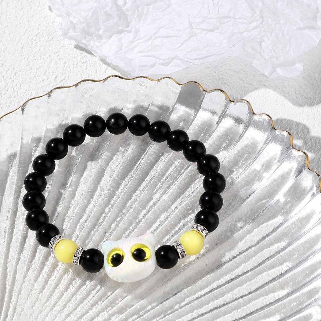 Luna Bright Green Glowup Owl Bracelet