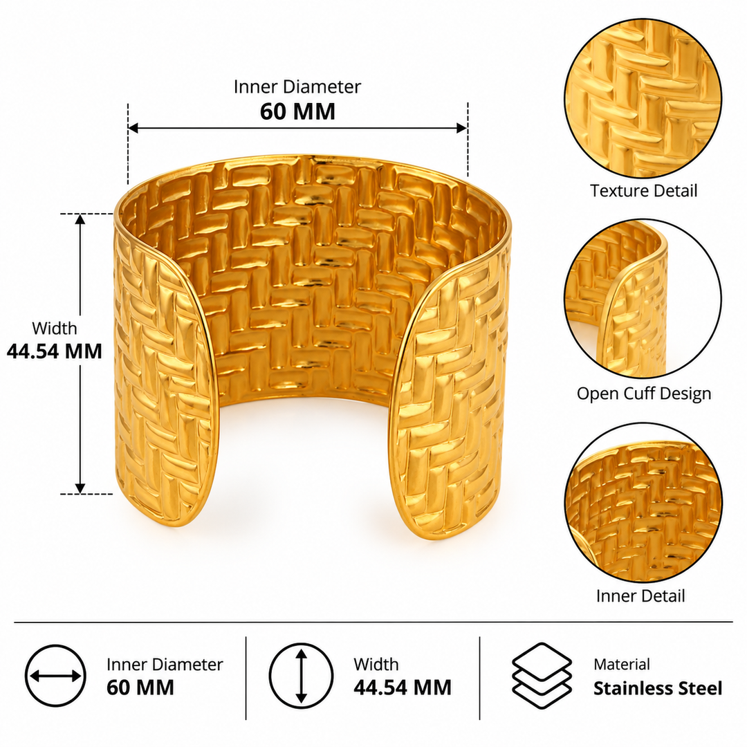 Siena Weave Woven Texture Cuff