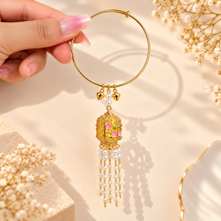 Festive Glow Lantern Drop Tassel Bangle - Preorder · Ships 16th