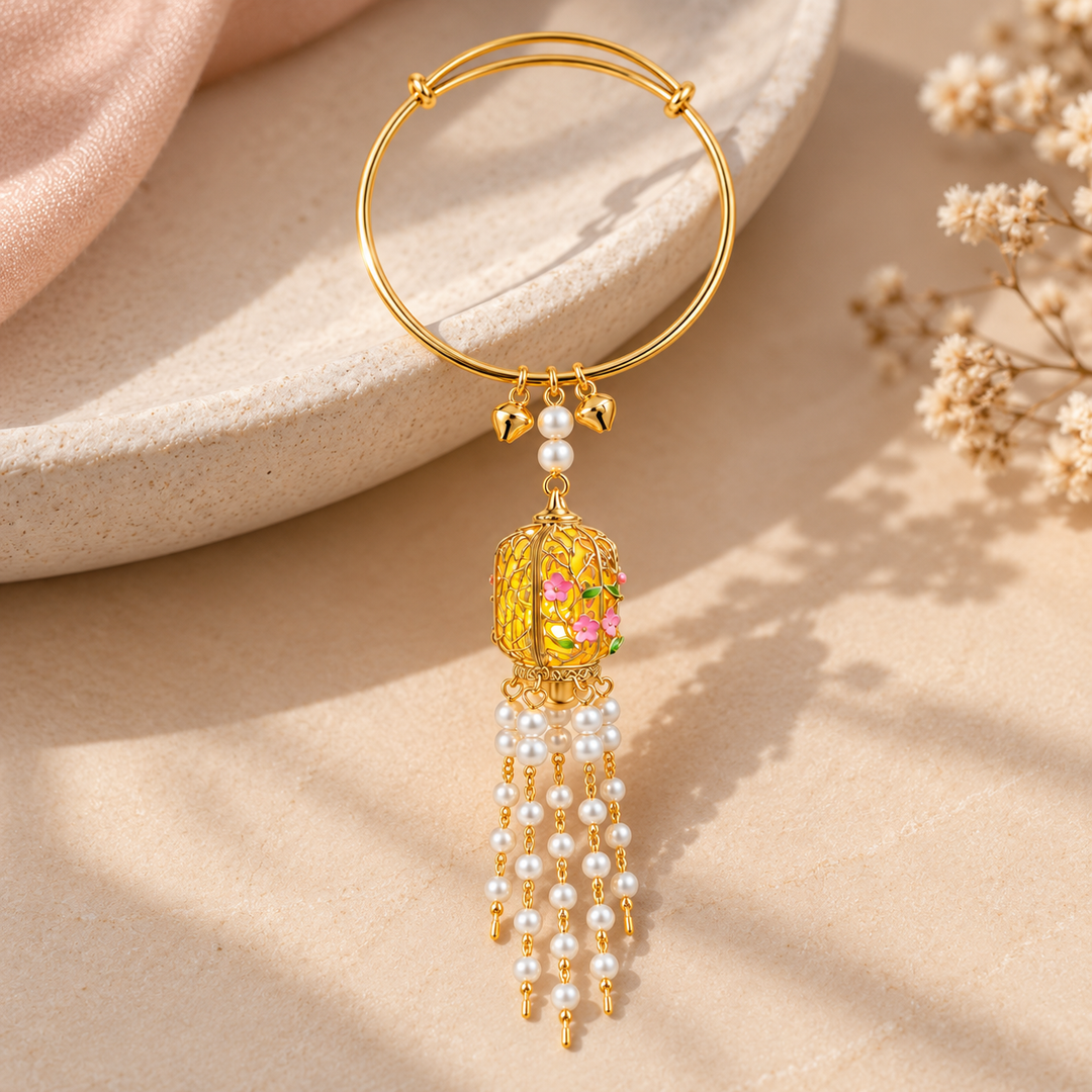 Festive Glow Lantern Drop Tassel Bangle - Preorder · Ships 16th