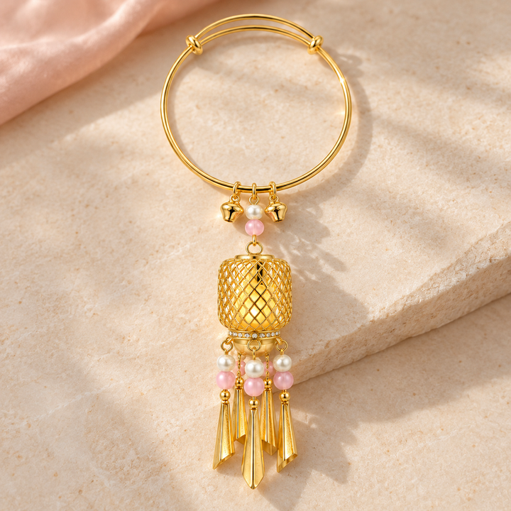 Royal Jharokha Lantern Drop Tassel Bangle - Preorder · Ships 16th
