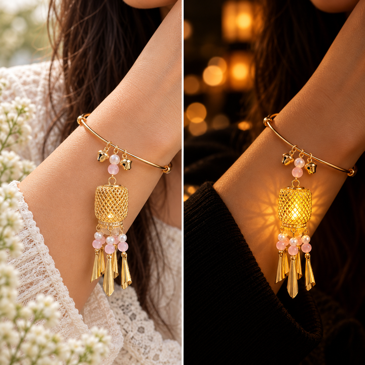 Royal Jharokha Lantern Drop Tassel Bangle - Preorder · Ships 16th
