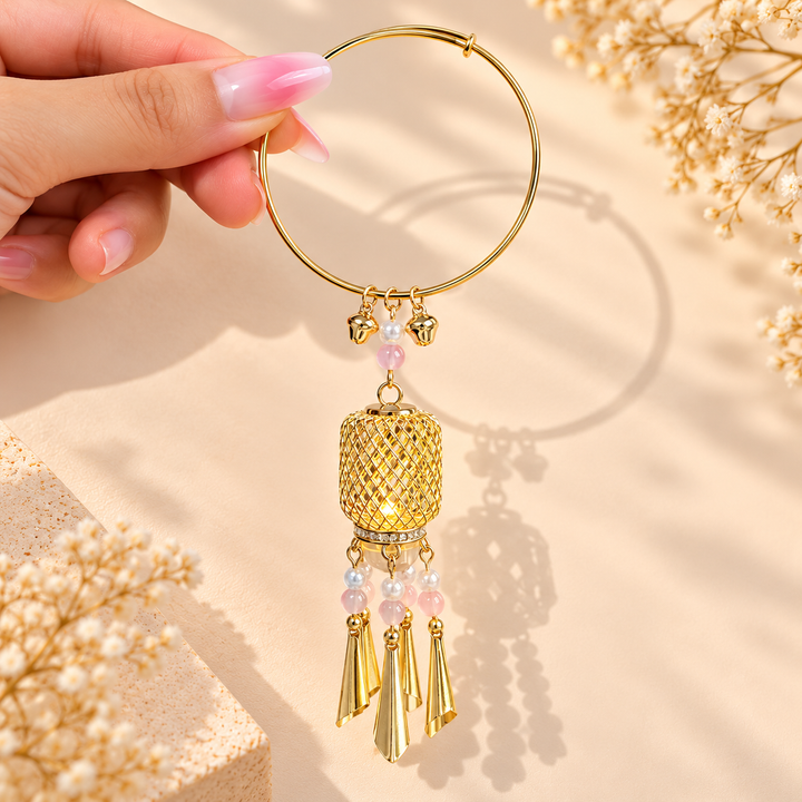 Royal Jharokha Lantern Drop Tassel Bangle - Preorder · Ships 16th