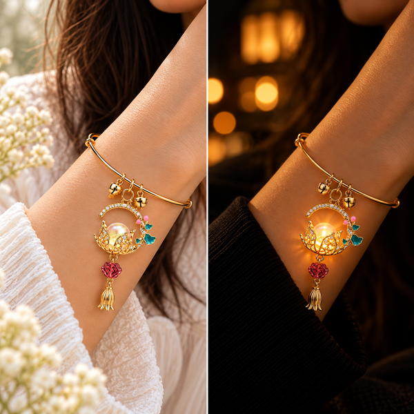 Mystic Moon Lantern Drop Tassel Bangle - Preorder · Ships 16th