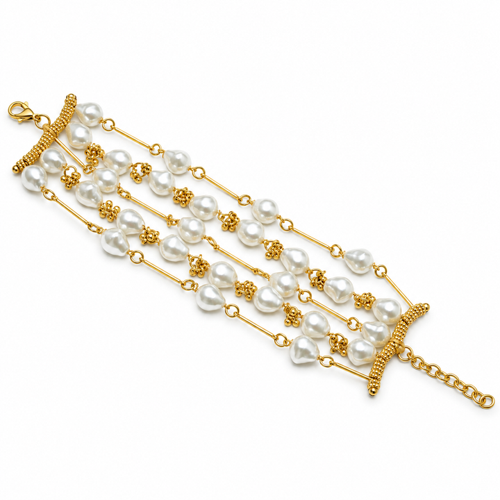 Gilded Dew Multi Strand Bracelet