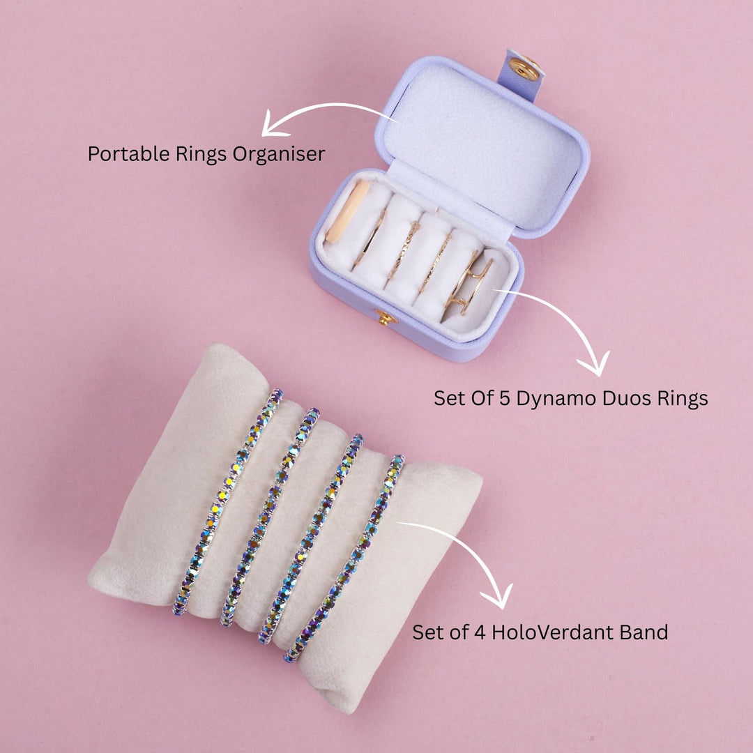 Set of 9 Exquisite Jewellery Combo with a Ring Organiser