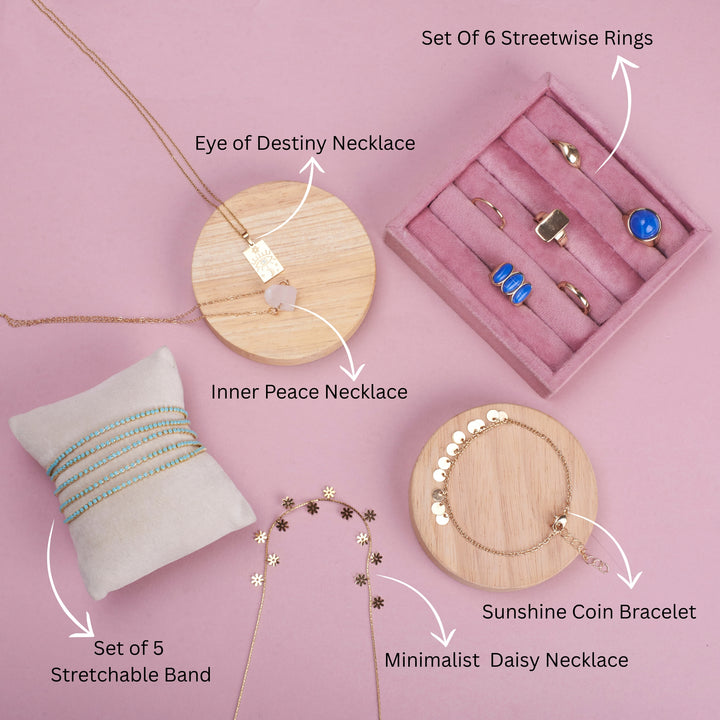 Set of 19 Blue Love Inspired Jewellery Combo for 1299