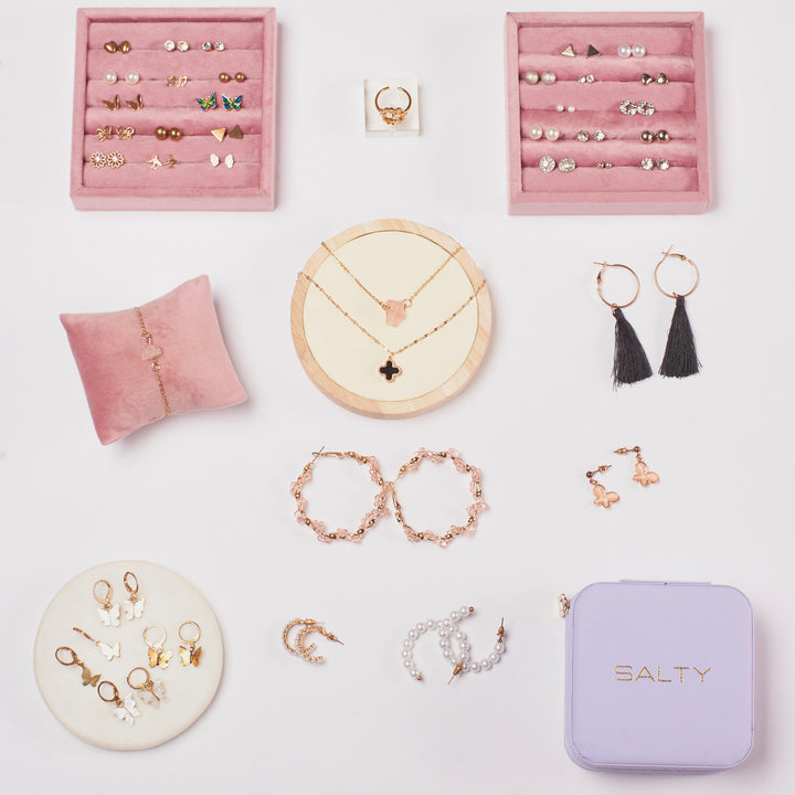 Groundbreaking Glam Combo with 40 Jewellery Combo with Free Organiser