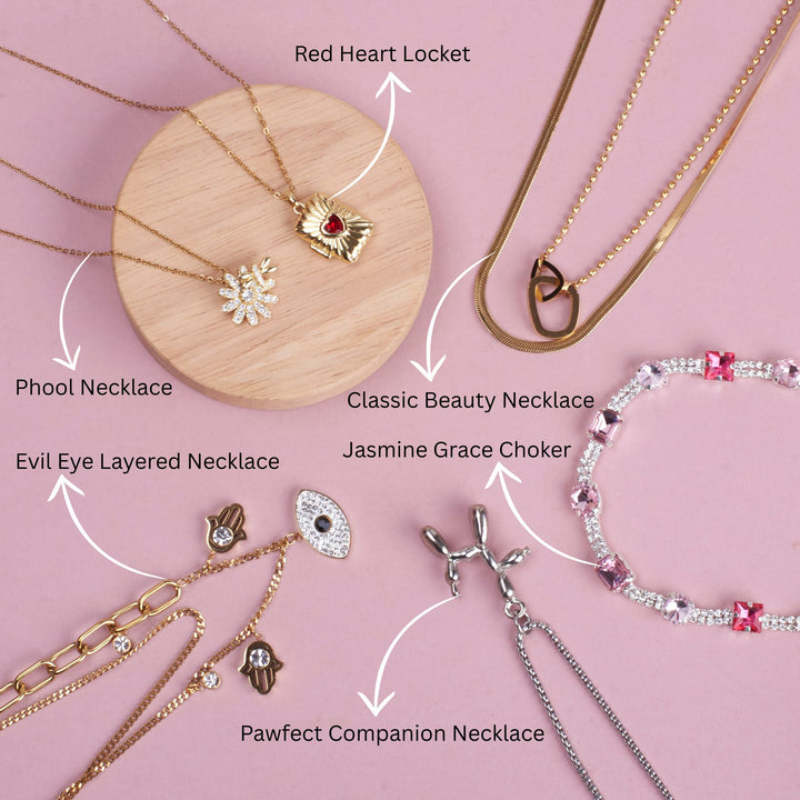 Never Seen Splendor Set of 6 Necklace Combo for 1299