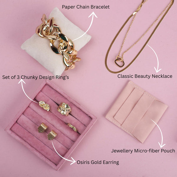 The Bold Matrix Set of 6 jewellery with Free Jewellery Pouch