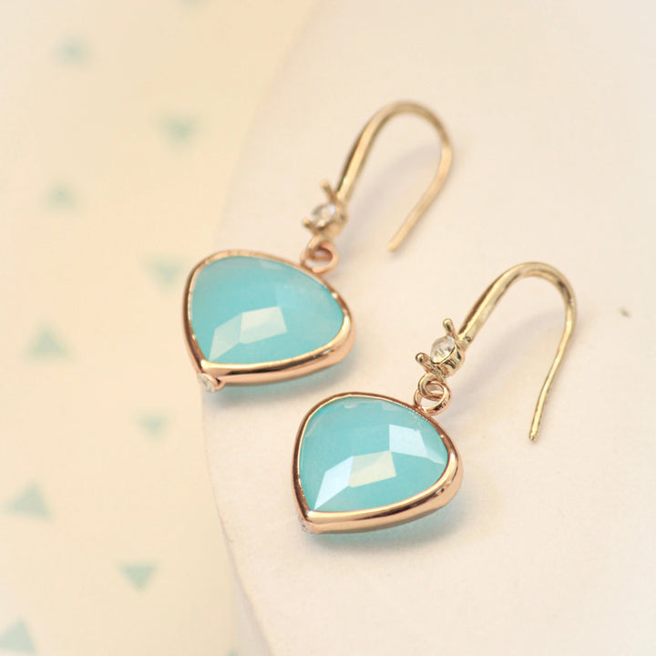 Baby Blue Heart Earrings - Salty Accessories